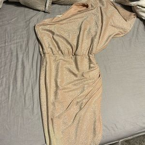 Off shoulder dress. Small. Brand: main strip